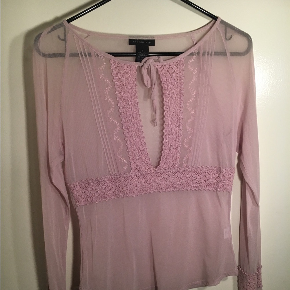Lavender sheer blouse and cami from The Limited